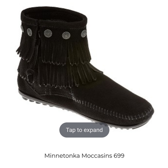 Minnetonka Moccasins - 699 - Women's Double Fringe Boot - Side Zip - Size:8 - Picture 3 of 4